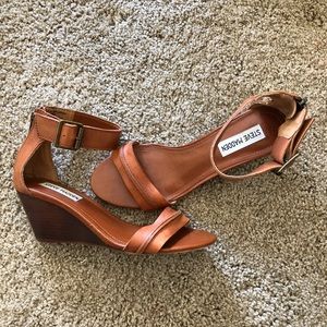 Brown Steve Madden wedge sandals